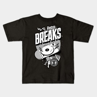 BREAKBEAT  - Retro Breaks Turntable (white/grey) Kids T-Shirt